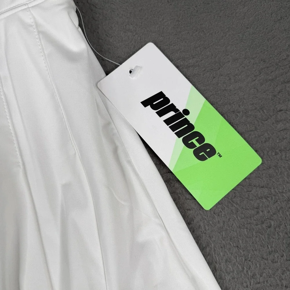 Prince Skort Womens Medium White Tennis‎ Match Pleated Wicking Athletic WPT17223
